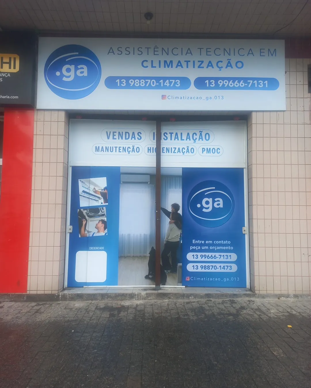 Fachada da loja da GA na Av. Capitão-Mor Aguiar, Centro de São Vicente